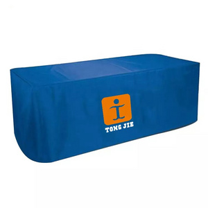 Professional Wholesale Custom 4ft Rectangular Fitted Table Cloth Cover For Event With Customized Logo