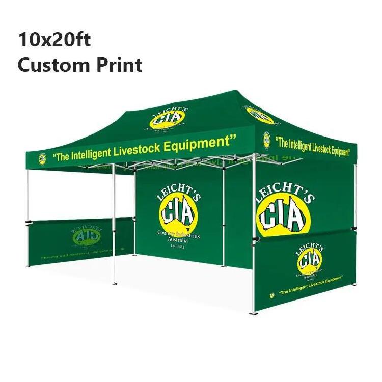 Heavy Duty 10x20ft Canopy Tent Folding Pop Up Tent Instant Custom Trade Show Tent with Durable Sidewalls