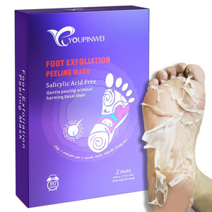 YOUPINWEI Foot Peel Mask, Exfoliating For Dry Cracked Feet, Calluses and Dead Skin Remover (2 Pairs/Box)