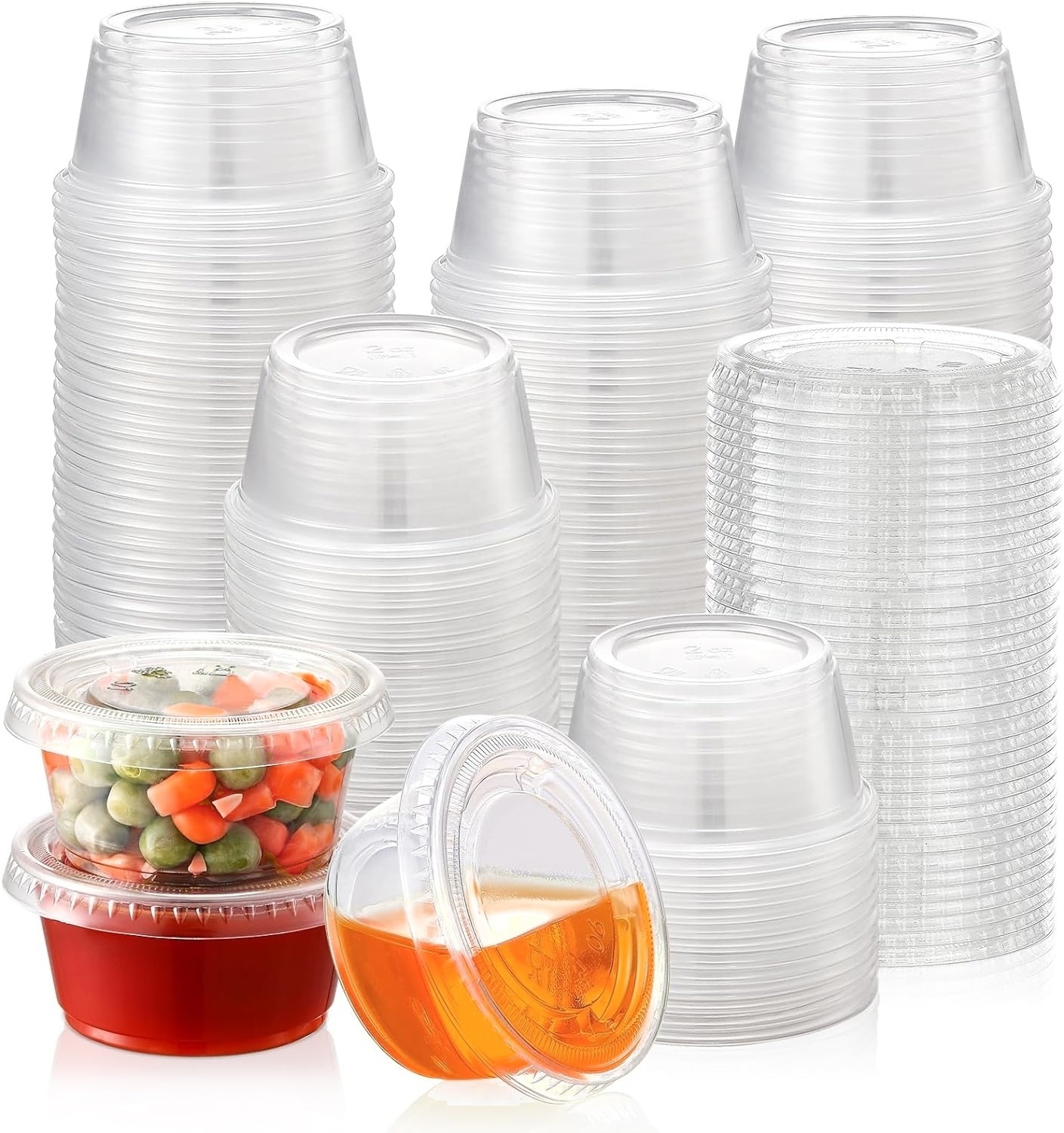 Small plastic container with lid Sauce seasoning packaging storage box