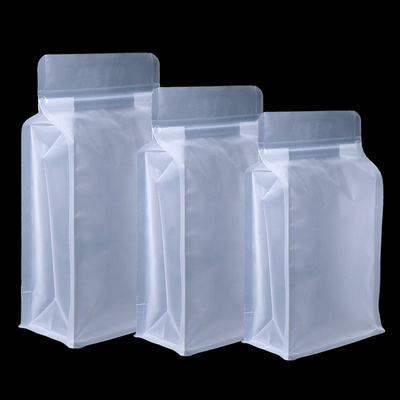 Resealable food grade plastic bags  stand up pouch bolsas para granos zip lock flat bottom gusset stand up bags