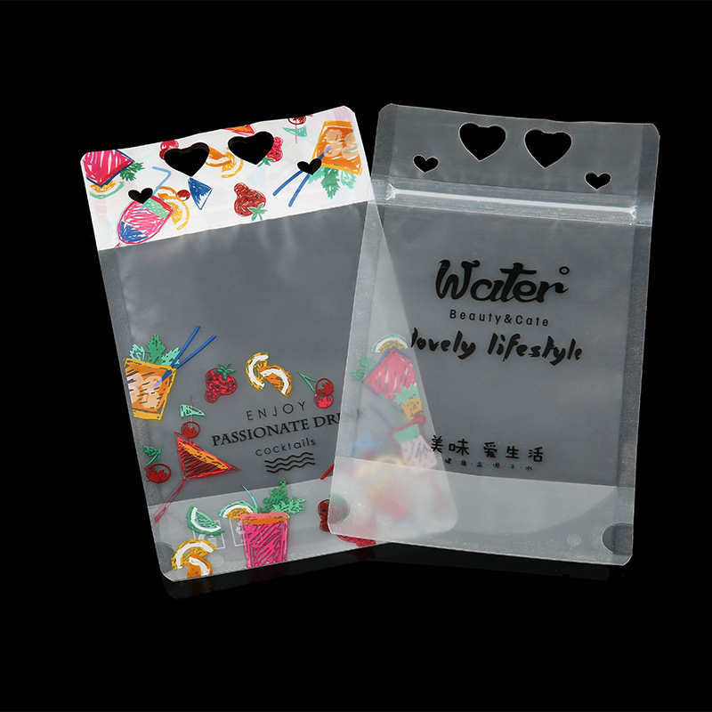 Custom Printing Plastic Beverage Packaging Bags Standing Up Juice Drink Pouches With Straw