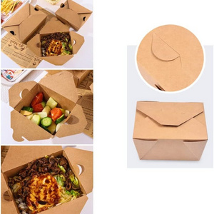 Hot Selling Recycled Brown Kraft Paper Food Grade Packaging Box Salad Sandwich Takeaway Food Lunch Box