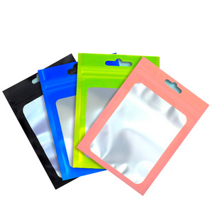 Resealable Packaging Smell Proof Mylar Bags  with Clear Window, Heat Seal Foil Pouch Ziplock Bags for Food Storage