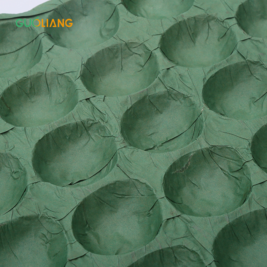 One Or Two Layers Kraft Paper Fruits And Vegetables Protective Packing Tray paper mold pulp fruit tray