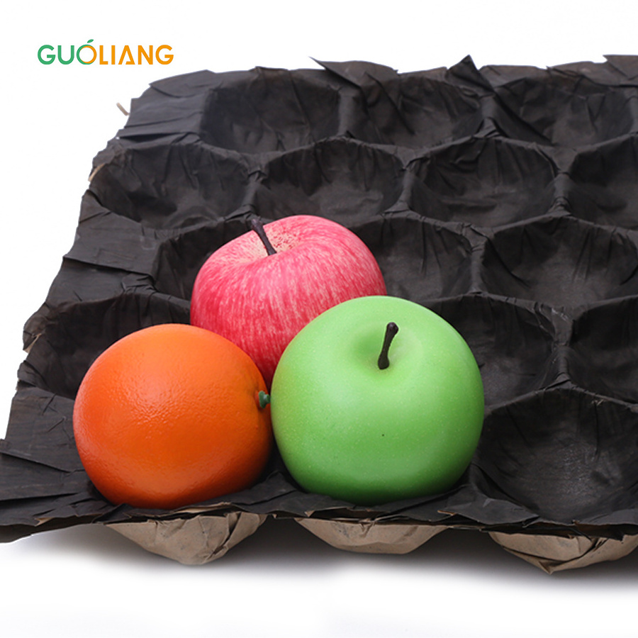 One Or Two Layers Kraft Paper Fruits And Vegetables Protective Packing Tray paper mold pulp fruit tray