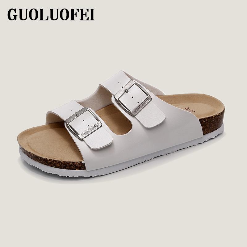 New Summer Woman Sandals Flat Slippers Cork Sole Slides Casual Flip Flop Beach Shoes