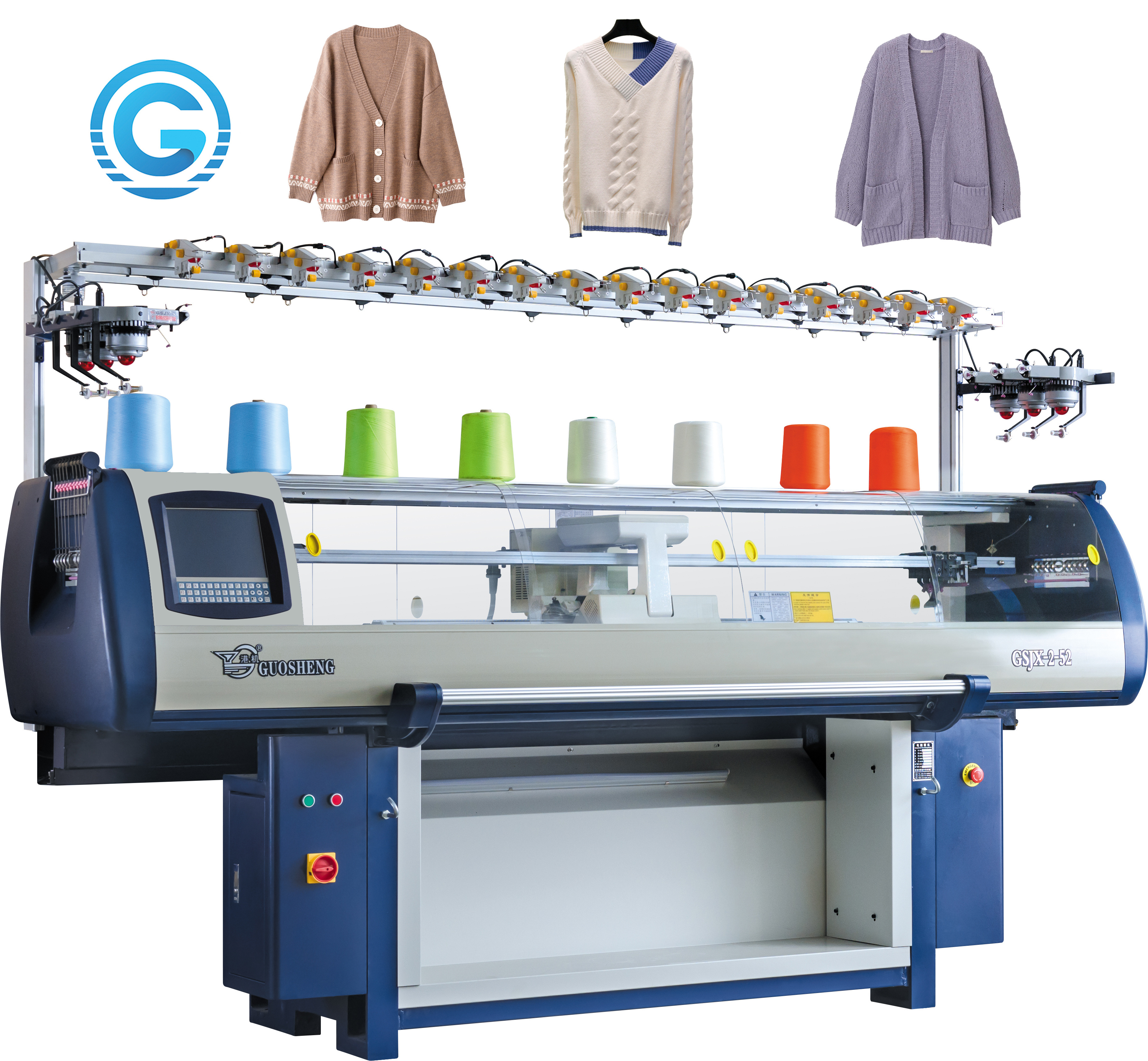 computerized fully automatic jacquard pattern 2 system sweater knitting machine