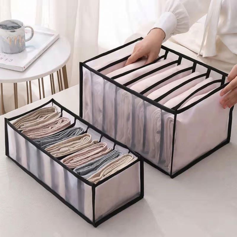 Multi-Functional Oxford T Shirt Jeans Underwear Storage Box Drawer Dividers Washable Folding Clothes Organizer for Wardrobe