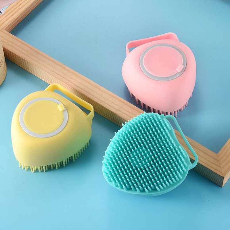 Bath Brush With Hook Soft Silicone Baby Showers Cleaning Mud Dirt Remover Massage Back Scrub Showers Bubble Brushes