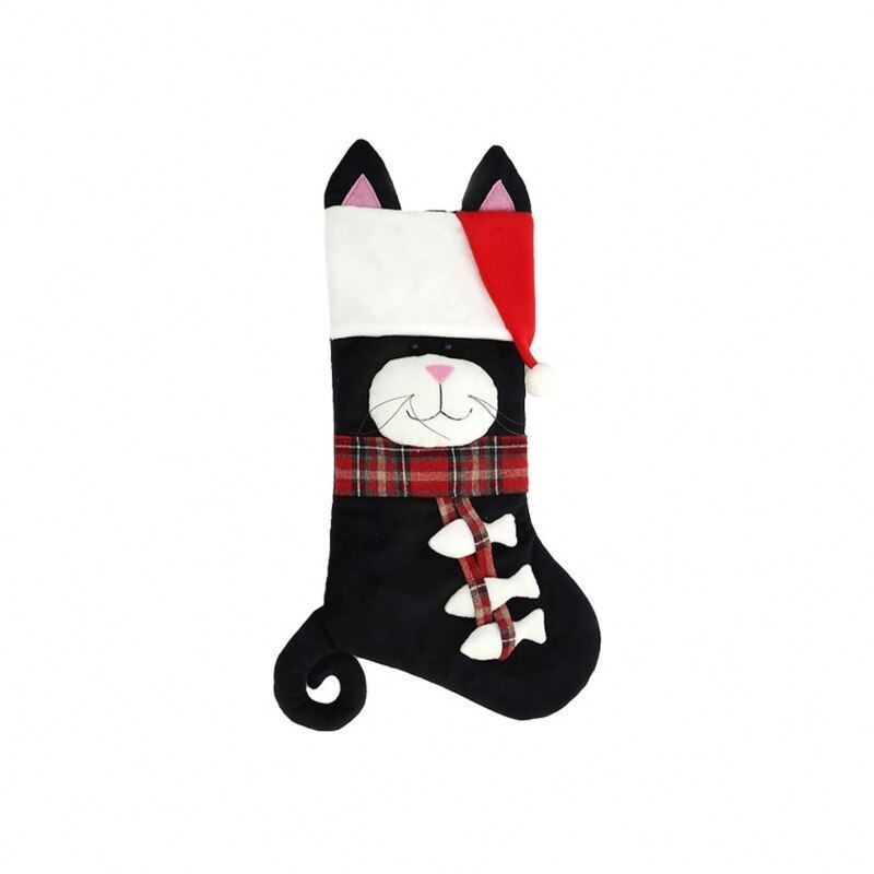 wholesale large 2024 merry christmas stockings ornaments kids dog christmas santa xmas stocking socks decorations