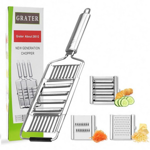 Multifunctional Plate Zester Vegetable Slicer Grater Chopper 3 in 1 Cheese Stainless Steel Grater