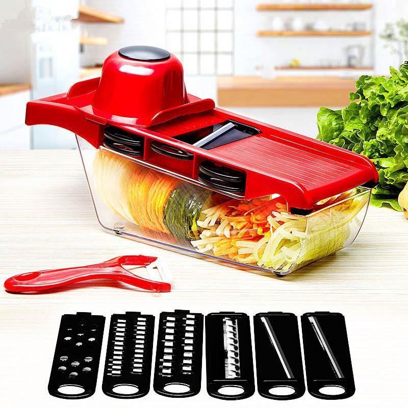 Vegetable Cutter Slicer Vegetable Cutter With Stainless Steel Blade Manual Potato Peeler Carrot Grater Dicer Mandoline Slicer