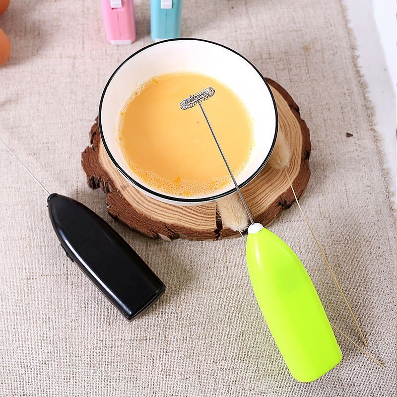 Portable battery powered electric whisk electric milk frother handheld milk foam maker mini coffee mixer electric milk frother