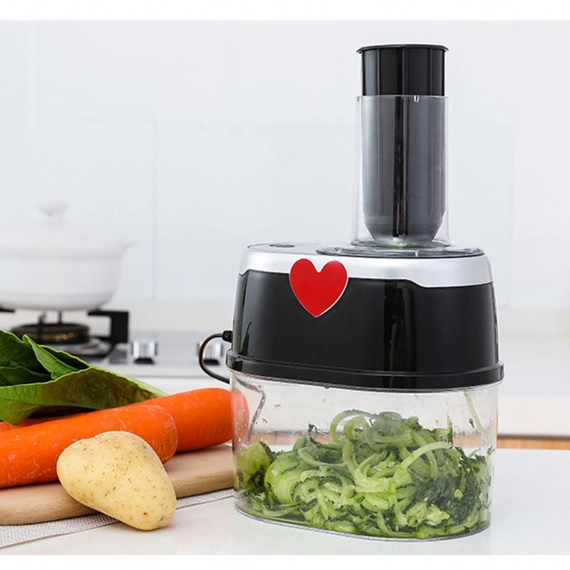 Kitchen 4 in 1 electric potato cucumber chopper one touch rotary vegetable slicer multi-function vegetable salad grater