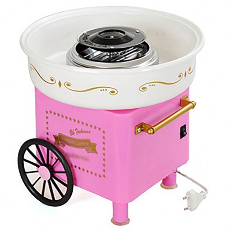 Pink Home Retro Cart Mini  sweet cotton candy machines Plastic Portable Cotton Candy Machine