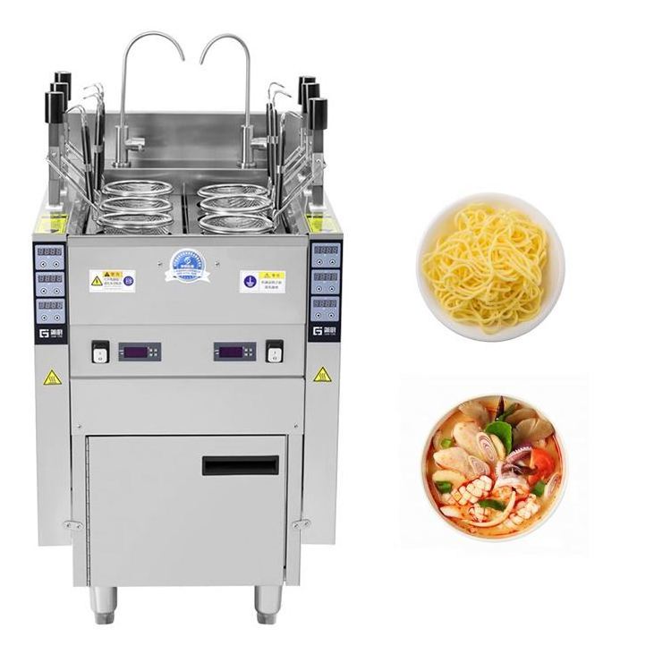 Gas automatic lifting 3/6/9 head pasta cooker noodle cooking machine noodle boiler cooking stove