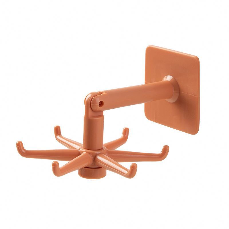 Multi-Functional 360 Degree Folding Rotary Hook Utility Kitchen Bathroom Towel Office Sticky Wall Hook