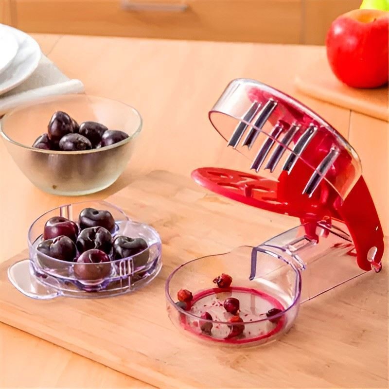 Quickly pit up to 6 cherries at once Easy Kitchen Tool Olive Pitter Progressive Cherry Pitter