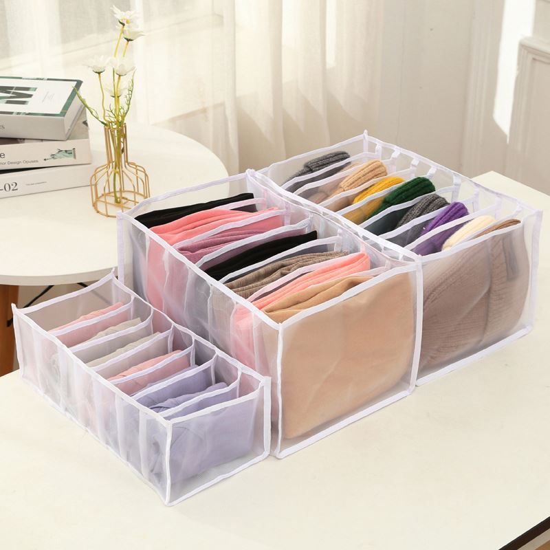 Multi-Functional Oxford T Shirt Jeans Underwear Storage Box Drawer Dividers Washable Folding Clothes Organizer for Wardrobe