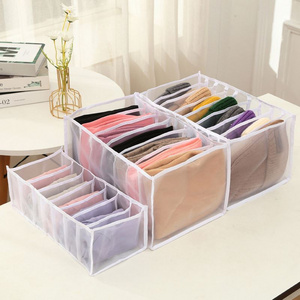 Multi-Functional Oxford T Shirt Jeans Underwear Storage Box Drawer Dividers Washable Folding Clothes Organizer for Wardrobe