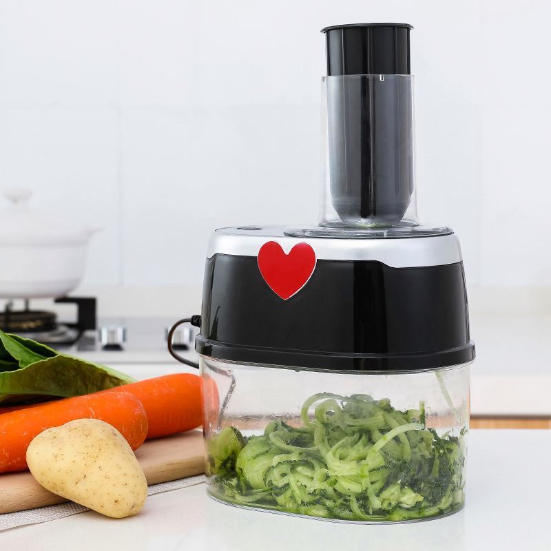 Kitchen 4 in 1 electric potato cucumber chopper one touch rotary vegetable slicer multi-function vegetable salad grater