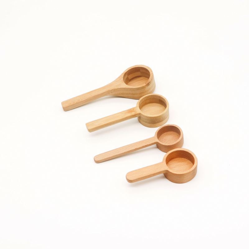 Wooden Measuring Coffee Scoop Set Ground Coffee Spoon in Walnut Wood Measuring Tablespoon for Coffee Beans Protein Powder