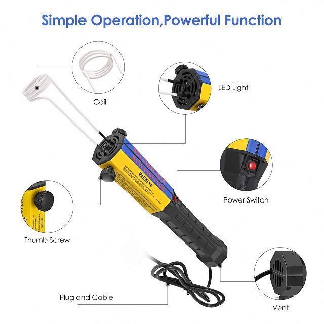 Factory Selling 220V Mini Ductor 1000W Flameless Induction heater With 8 Coils Bolt Heater Remover