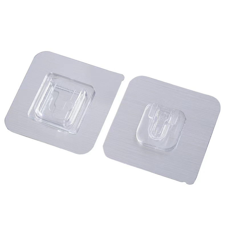 double sided adhesive wall hooks Wall Hanger Transparent Suction Cup Sucker Hook Double-Sided Adhesive Wall Hooks