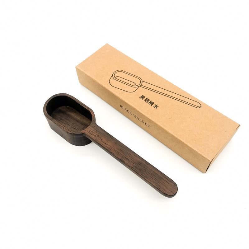 Wooden Measuring Coffee Scoop Set Ground Coffee Spoon in Walnut Wood Measuring Tablespoon for Coffee Beans Protein Powder