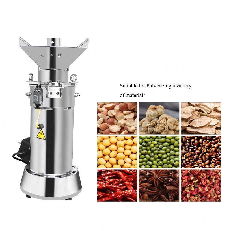 Stainless Steel Cocoa Bean Grinding Machinery Automatic Herb Dry Fruit Pepper Grinder Electric