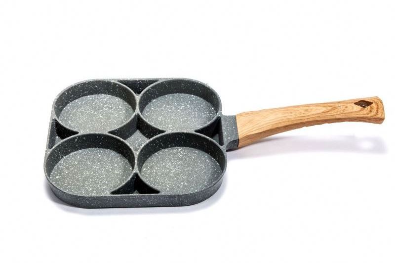 Breakfast Mini Pancake Cast Iron Pan Egg Burger Pot 4 Holes Fried Egg waffle Pot Egg frying pan