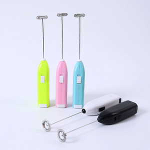 Portable battery powered electric whisk electric milk frother handheld milk foam maker mini coffee mixer electric milk frother