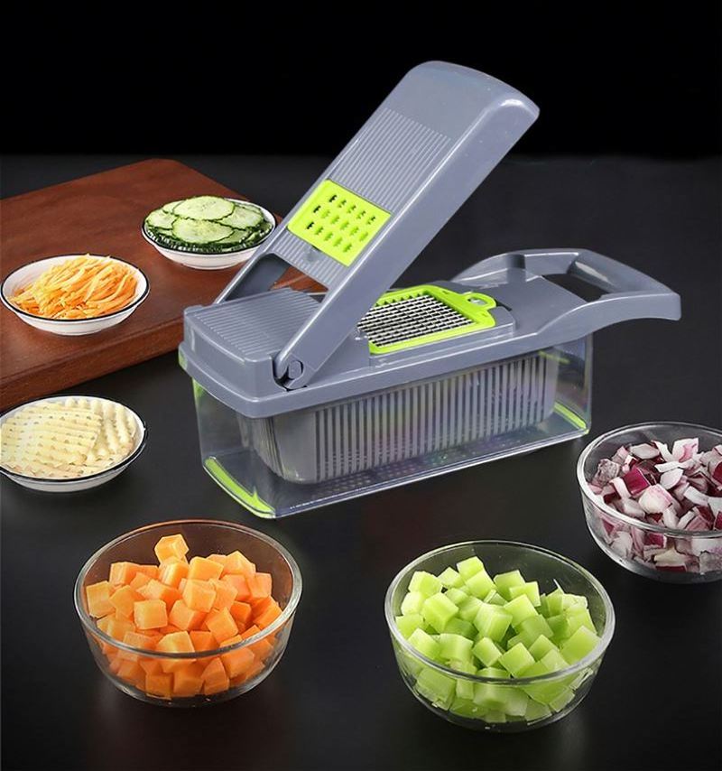 Multi-function kitchen tool hand operated vegetable mandoline slicer veggie chopper food chopper onion cutter vegetable slicer