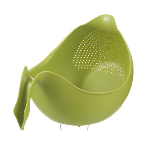 Non Slip Pp Plastic Fruit Vegetable Swan Drain Basket With Handle ,Kitchen Washing Drying Storage Basket With Handle