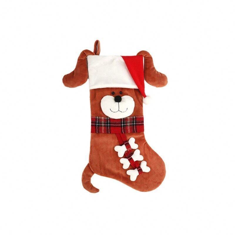 wholesale large 2024 merry christmas stockings ornaments kids dog christmas santa xmas stocking socks decorations