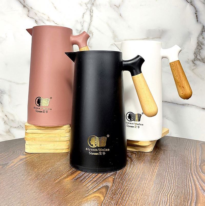 Vacuum Insulated Thermos Teapot 1.0L PP Outer Glass Inner Vacuum Water  Jug Coffee Pot For Home