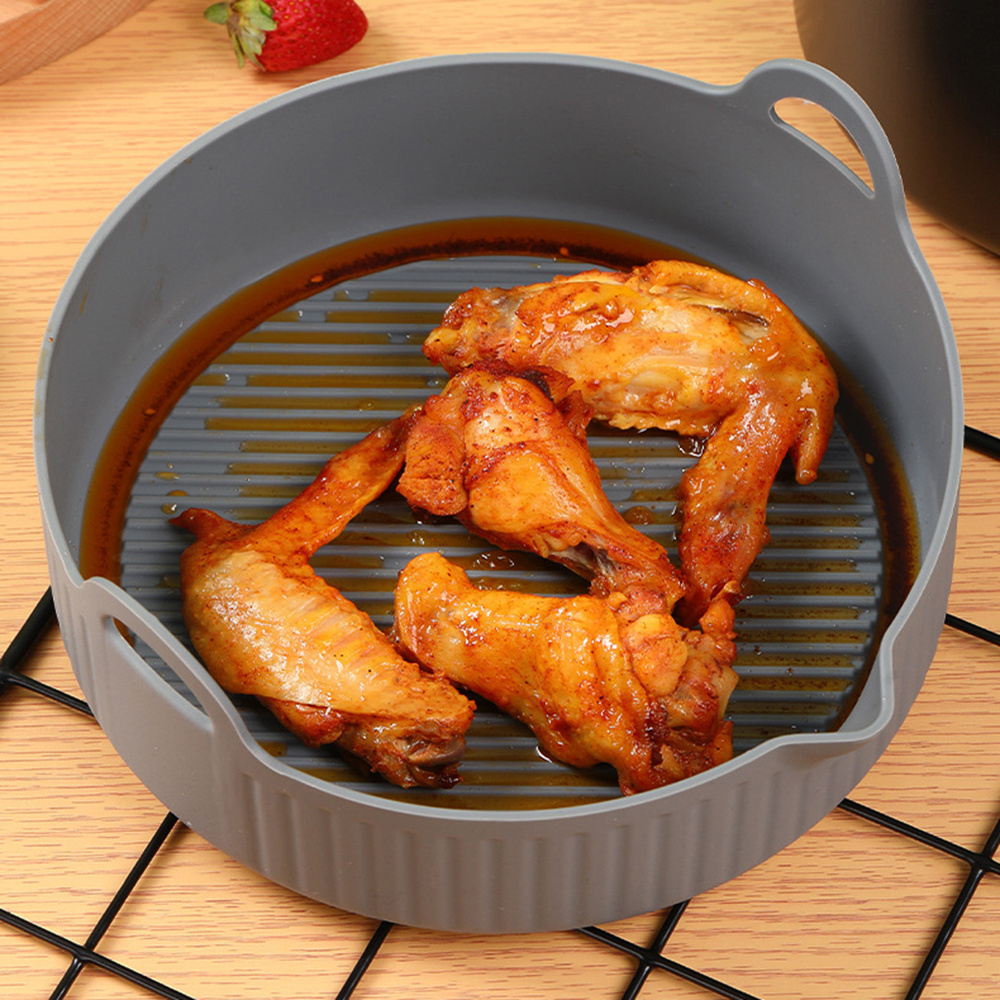 Customized Reusable Durable Non-stick Heat-resistant BPA-free Non-toxic Food Safe Air Fryer Silicone Pot Liner