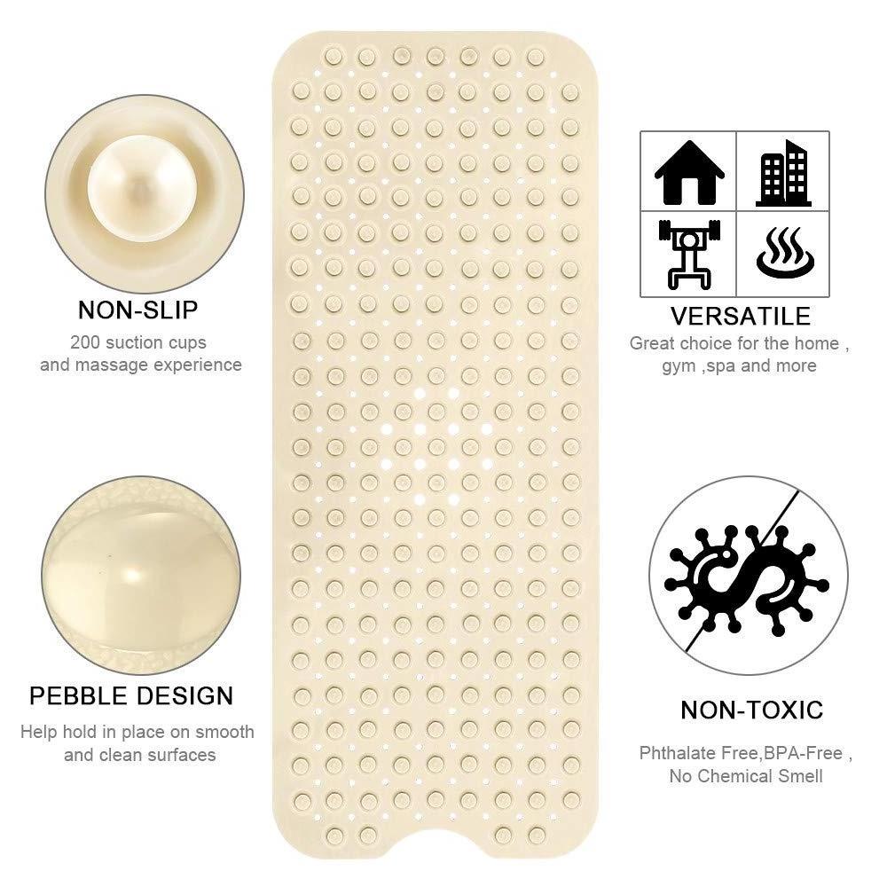 Customized Antislip Waterproof Silicone Bath Shower Mats With Suction Non Slip Bathtub Washable Bathroom Massage Rubber