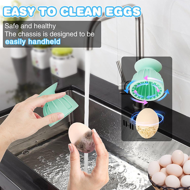 Reusable Egg Cleaner Scrubber Rotary Egg Cleaner Brush for Fresh Eggs