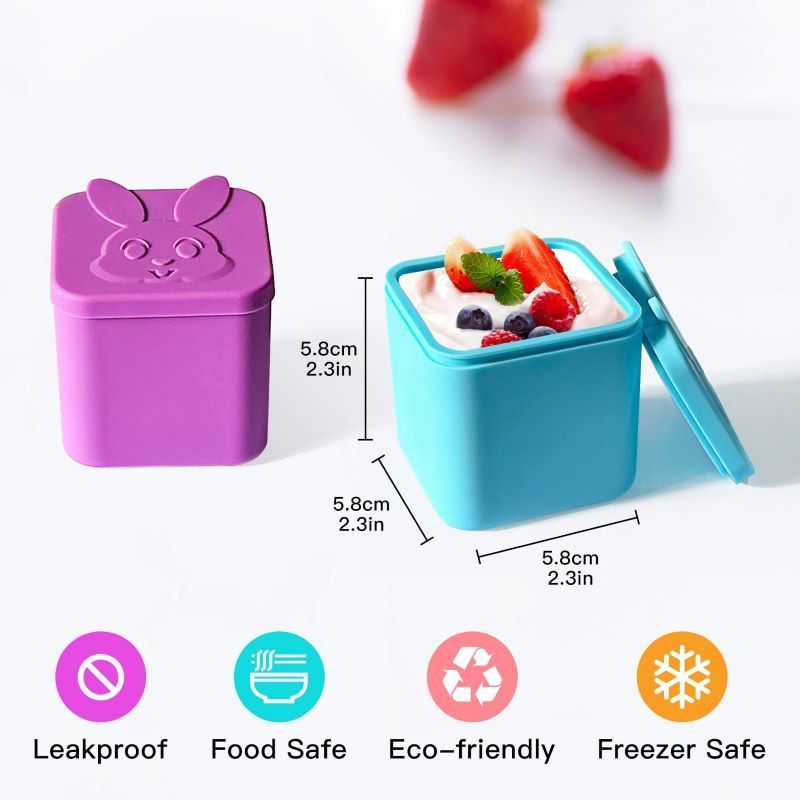 Food Grade Silicone Salad Dressing Container Leakproof Dips Containers Small Dip Sauce Containers