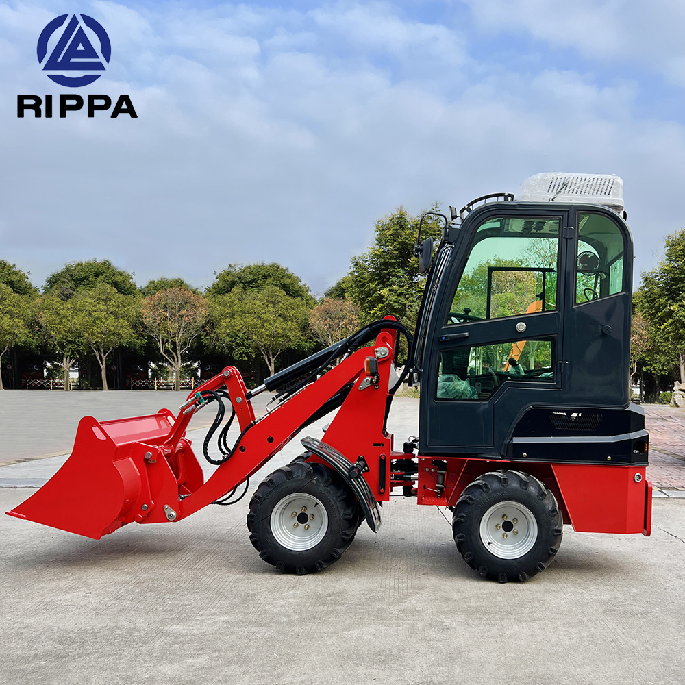 Chinese Rippa Diesel Epa Engine Front End Telescopic Boom Arm Mini Wheel Loader with Different Attachments