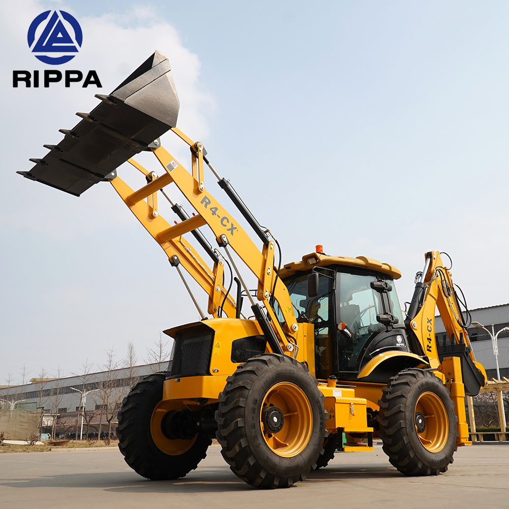 Rippa 3Ton mini wheel loader diesel tractor 4Ton backhoe loader 5Ton small tractor with loader and backhoe