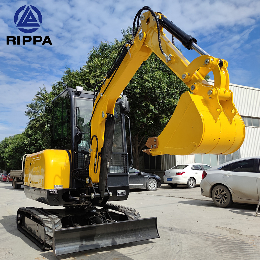 Rippa Small Mini Excavators Machine 3t 4t 5t 4 5 3 Ton Crawler Bagger Digger Mini Excavator