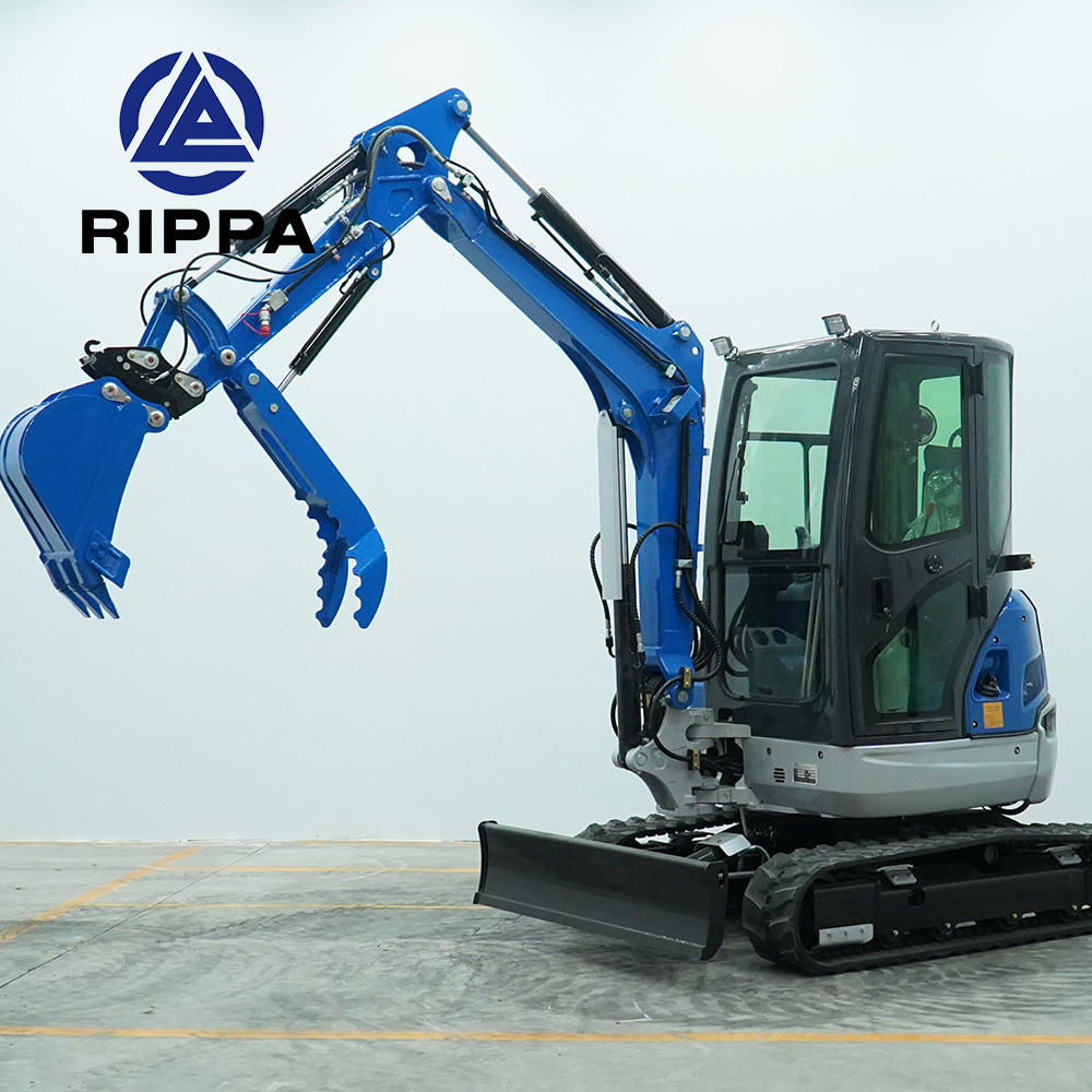 Rippa Certified Factory Kubota Engine 1 2 T 3 Ton Minibagger 3.5 Ton Bagger Mini Digger Excavator Machine