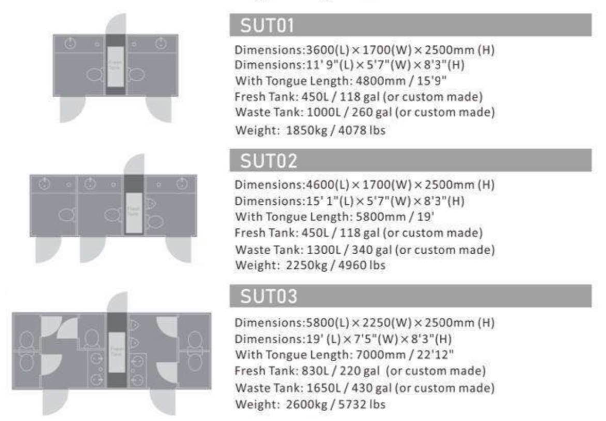 Modern Aluminum Alloy Toilet Portable Outdoor Mobile Restroom Trailer Toilets