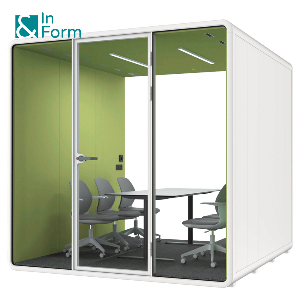 High Quality Indoor Portable Vocal Isolation Personal Acoustic Phone Booths Upholstery Soundproof Silent Office Pod for 1 Person