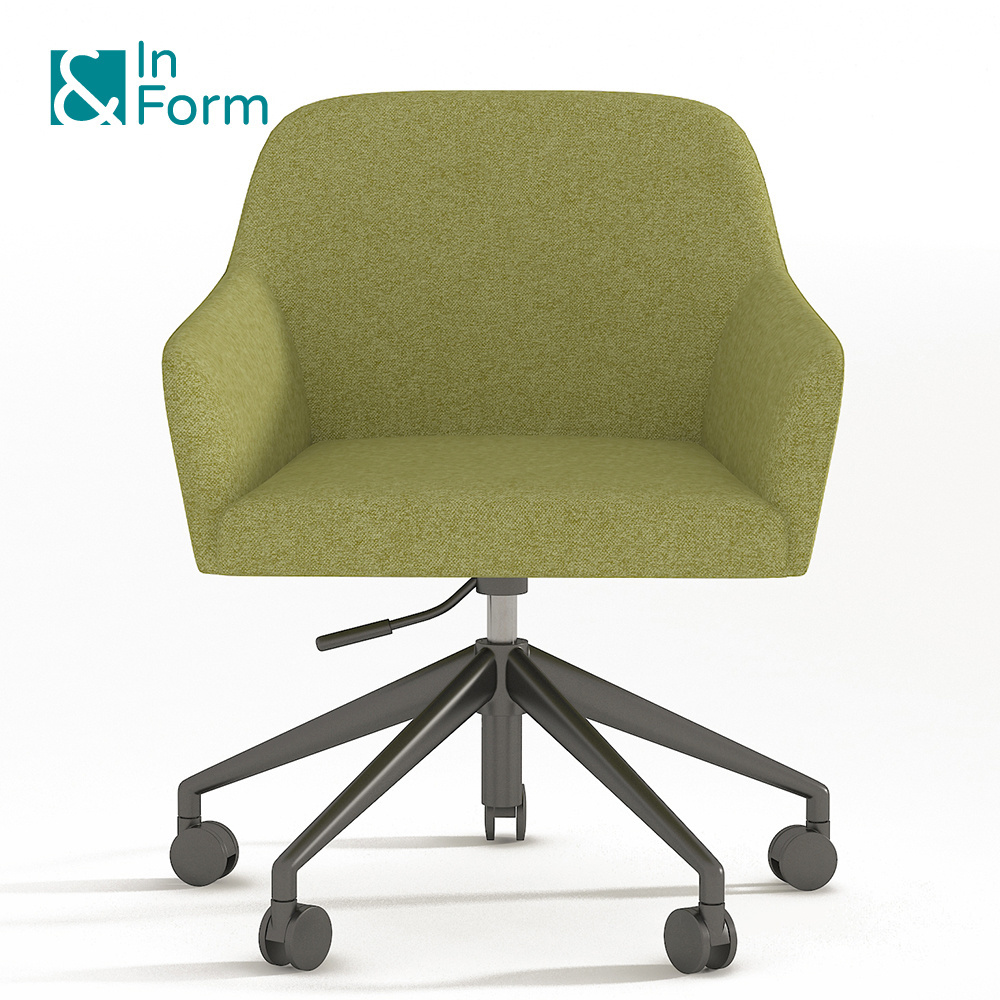 Modern Fashion Design Chair Supplier Leisure Swivel Accent Hotel Desk Lounge Office Hotel Waiting Chairs with Wheels