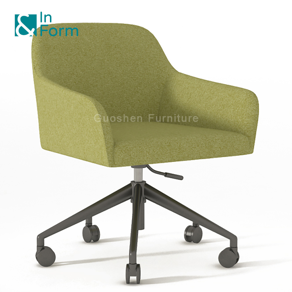 Modern Fashion Design Chair Supplier Leisure Swivel Accent Hotel Desk Lounge Office Hotel Waiting Chairs with Wheels