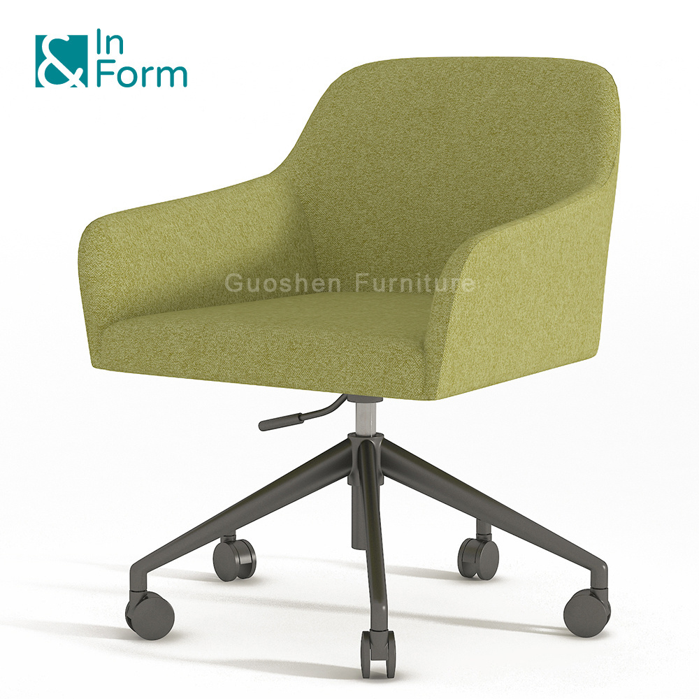 Modern Fashion Design Chair Supplier Leisure Swivel Accent Hotel Desk Lounge Office Hotel Waiting Chairs with Wheels